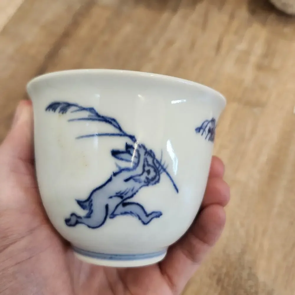 Kyoto Kiyomizu Ware Kozanji Choju-giga Scroll Of Animals Sencha Tea Tachikichi